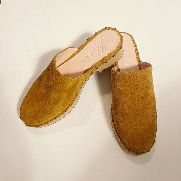 J. Crew Dakota Clogs Brown Suede Wood Heel Slip On Size 10.5 style BJ797 - Picture 4 of 8